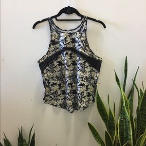 Lululemon floral yoga-workout shirt